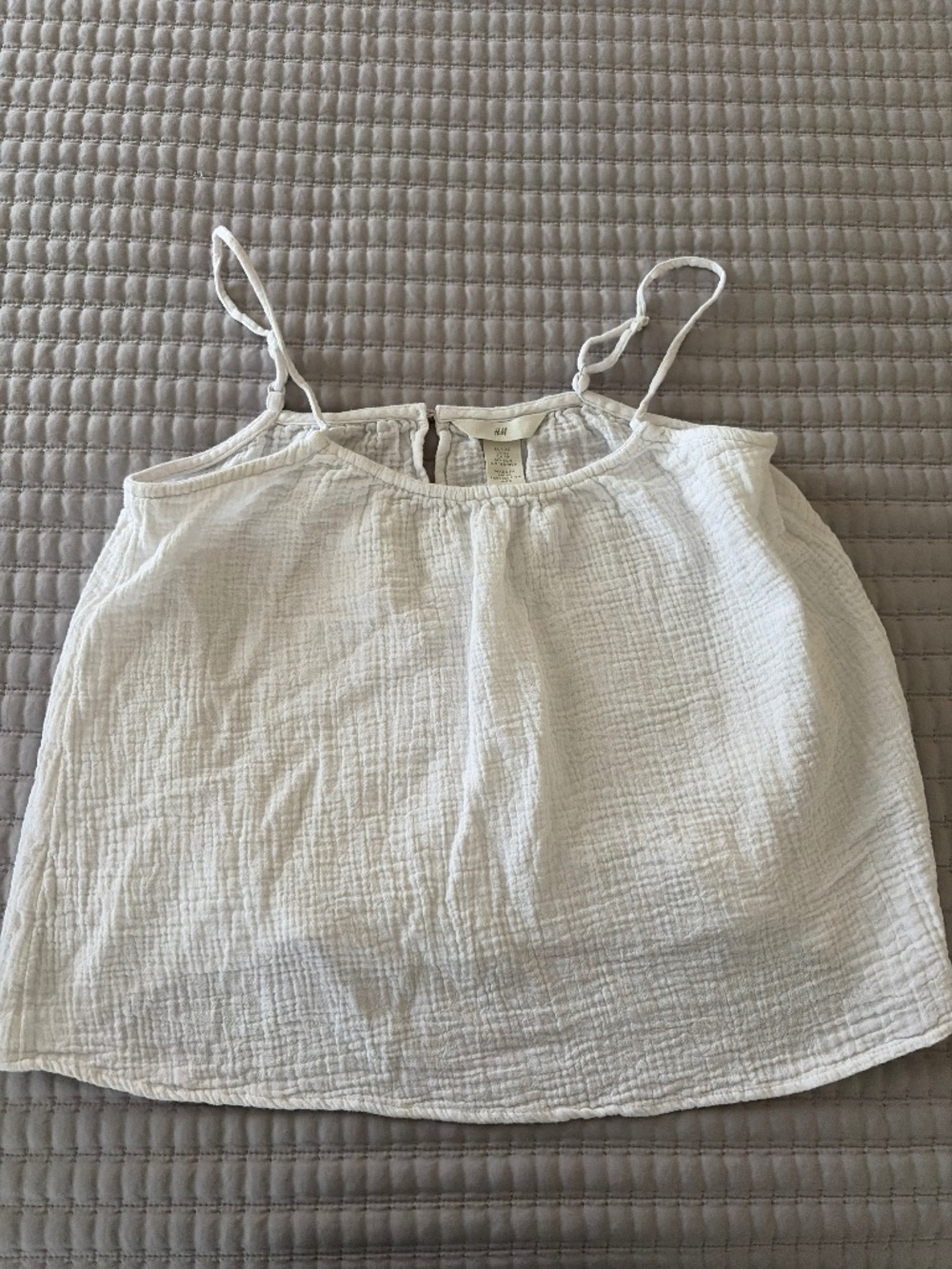 Spaghetti strap, gauze shirt from H&M